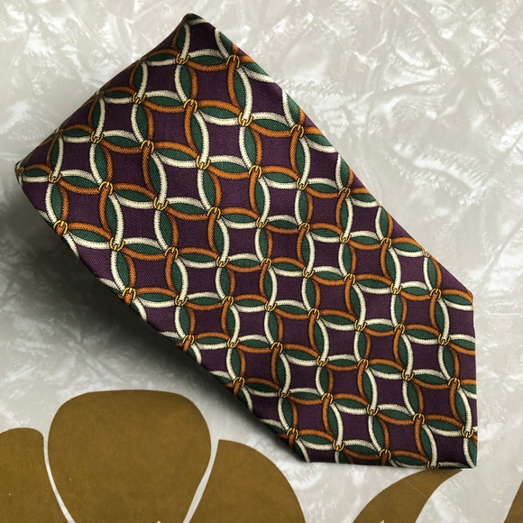 Brooks Brothers Other - Brooks Brothers Purple Brown Circle Belts Silk Tie